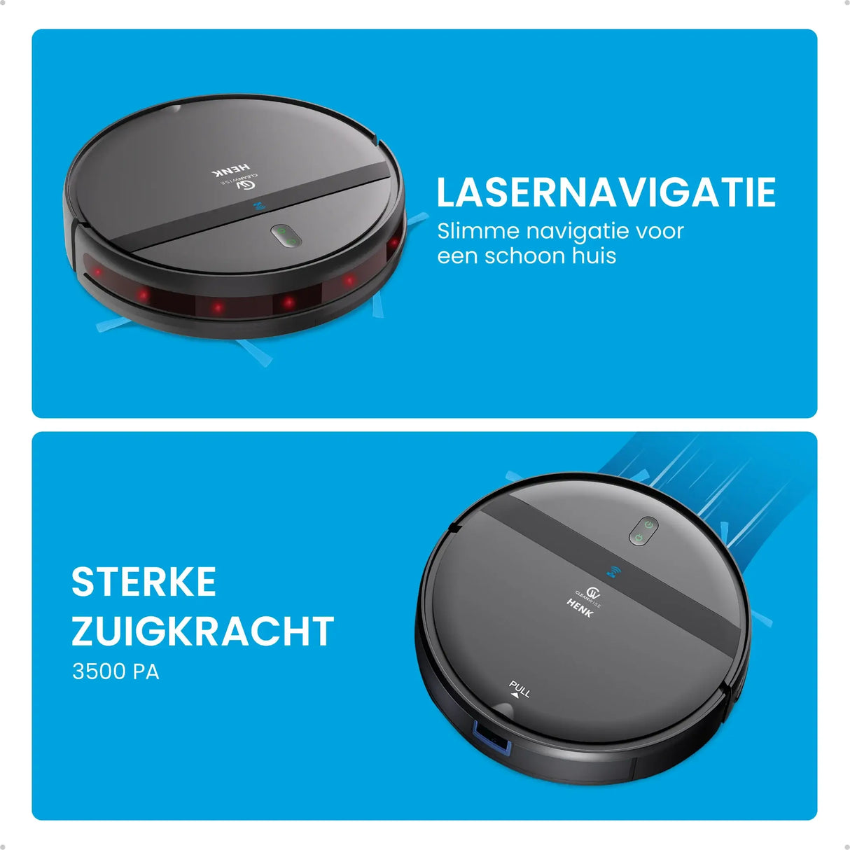 CleanWise Henk - Robotstofzuiger met dweilfunctie - Dweilrobot