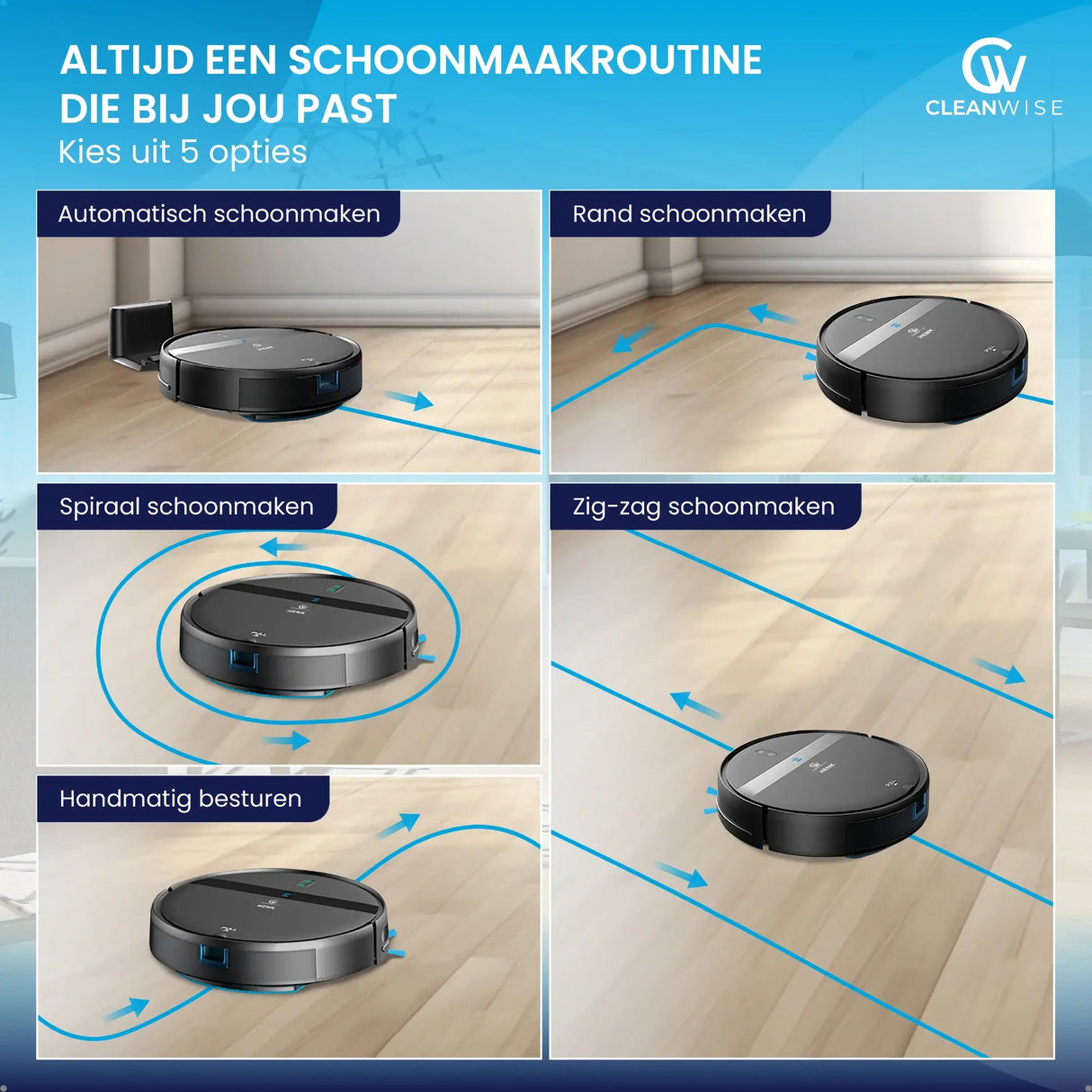 CleanWise Henk - Robotstofzuiger met dweilfunctie - Dweilrobot