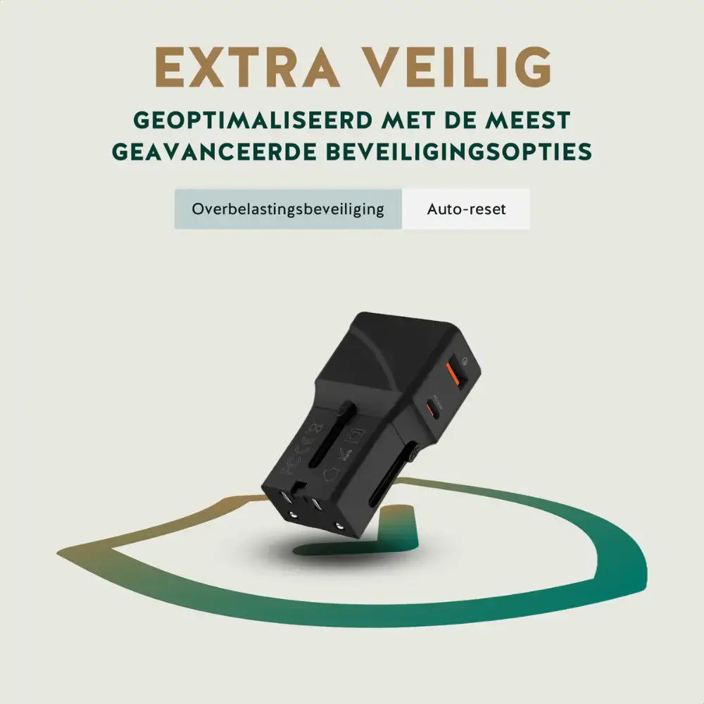 Nomadius Mini Wereldstekker - Fast Charging – Universele Reisstekker