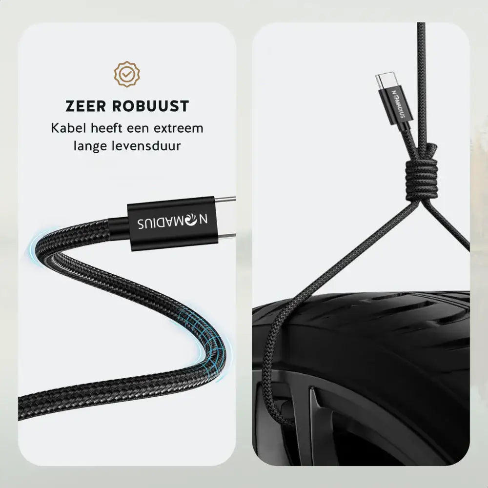 Nomadius ProCharge 1M – Ultra Fast Charging - USB C naar USB C – Oplaad Kabel