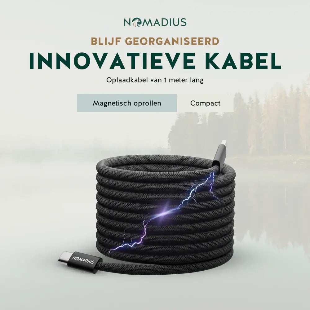 Nomadius ProCharge 1M – Ultra Fast Charging - USB C naar USB C – Oplaad Kabel