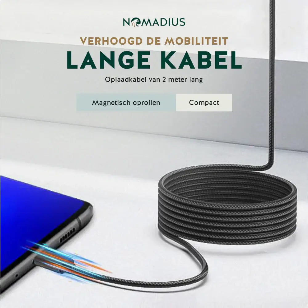 Nomadius ProCharge 2M - Ultra Fast Charging - USB C naar USB C - Oplaadkabel