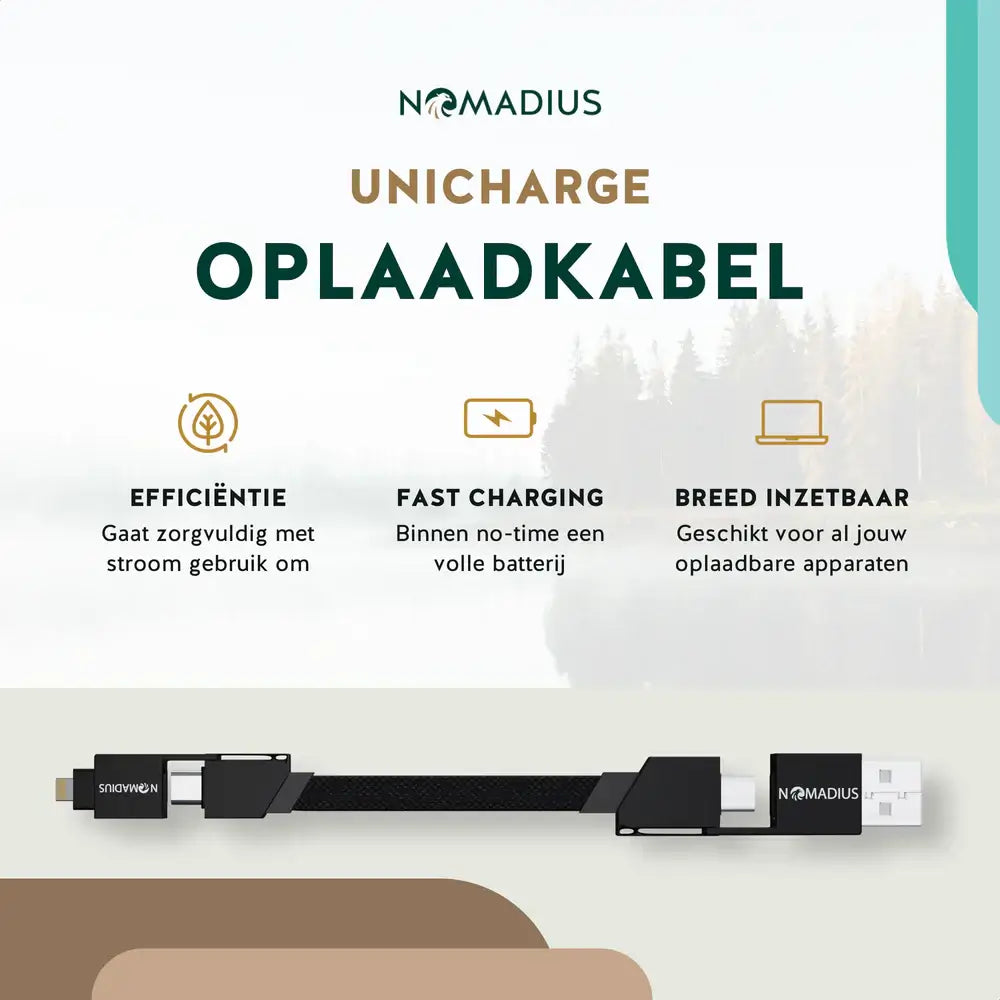 Nomadius UniCharge Mini - Universele Oplaadkabel - Fast Charging