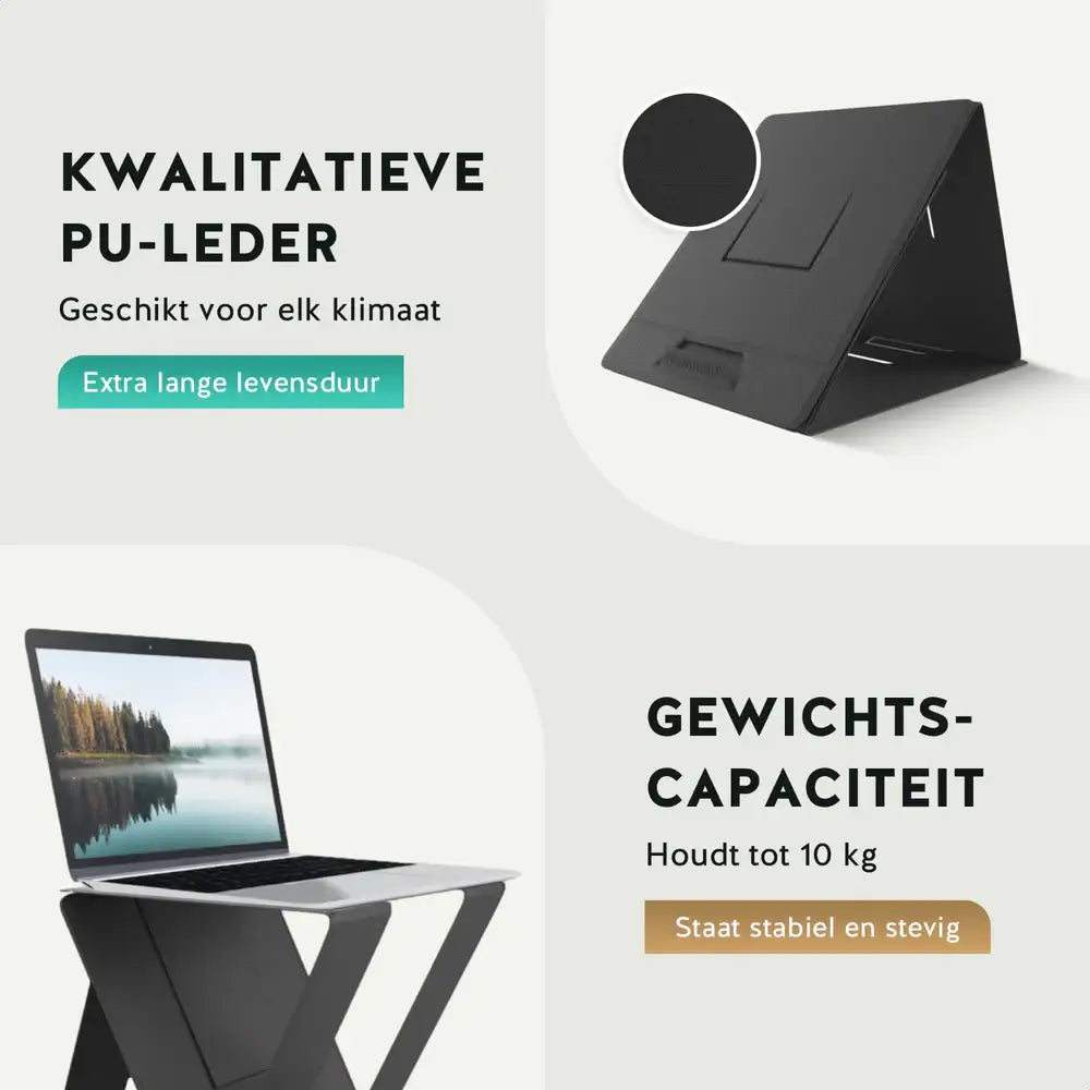 Nomadius X Stand - Opvouwbare Laptop Stand - Zit Sta Laptop Standaard