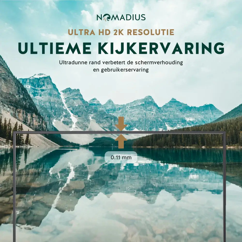 Nomadius® Portable Monitor - 13 Inch 2K - Ultra Lichtgewicht en Dun