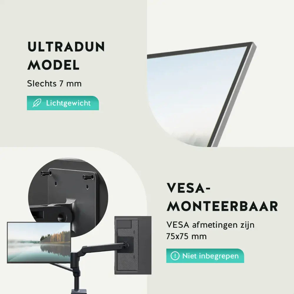 Nomadius® Portable Monitor - 13 Inch 2K - Ultra Lichtgewicht en Dun