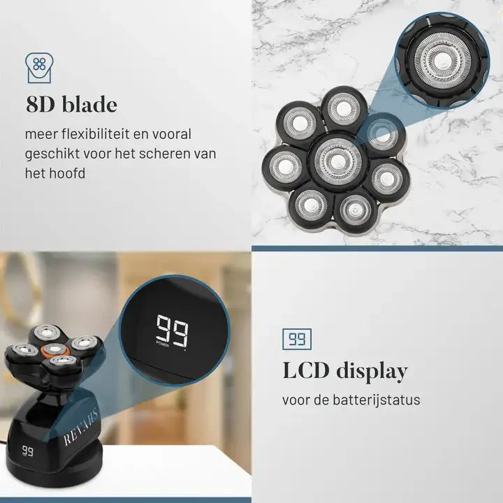 Revahs Skullshaver Mannen Pro Set - Scheermachine Heren