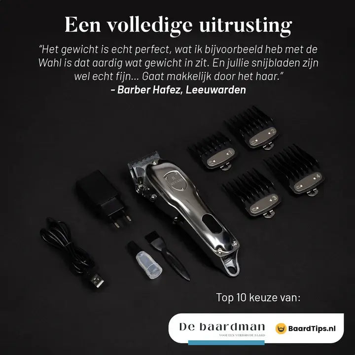 Revahs Clipper One - Professionele Tondeuse voor Mannen - 7200 RPM - LCD Display - RVS messen