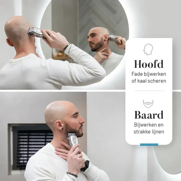 Revahs Clipper One - Professionele Tondeuse voor Mannen - 7200 RPM - LCD Display - RVS messen