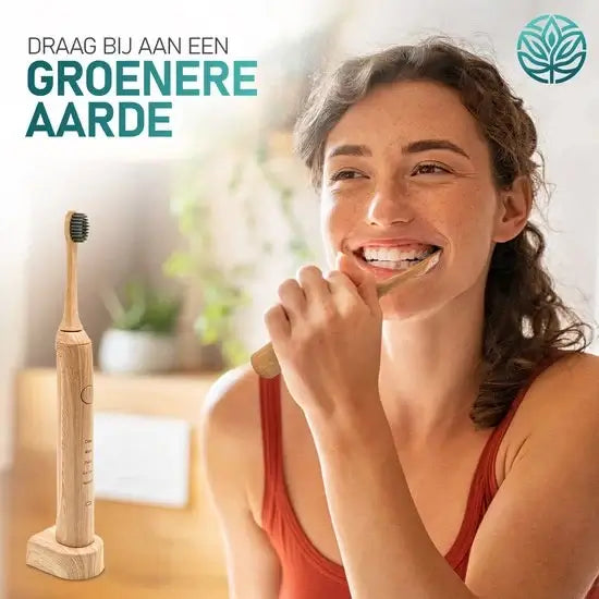 Sanitos Bamboe Elektrische Tandenborstel - Eco-vriendelijk & Duurzaam