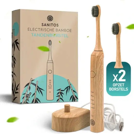 Sanitos Bamboe Elektrische Tandenborstel - Eco-vriendelijk & Duurzaam