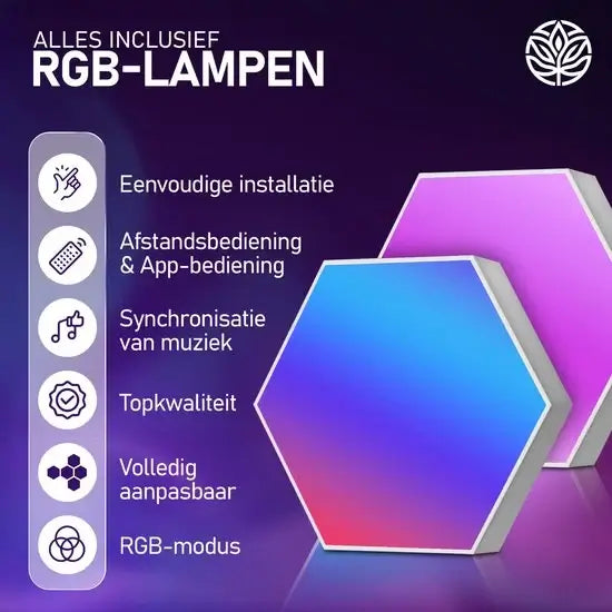 Sanitos Hexagon LED Modules - Flexibele Sfeerverlichting - Multicolor