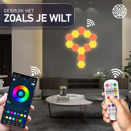 Sanitos Hexagon LED Modules - Flexibele Sfeerverlichting - Multicolor