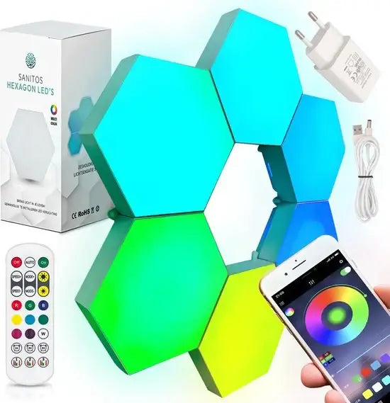 Sanitos Hexagon LED Modules - Flexibele Sfeerverlichting - Multicolor