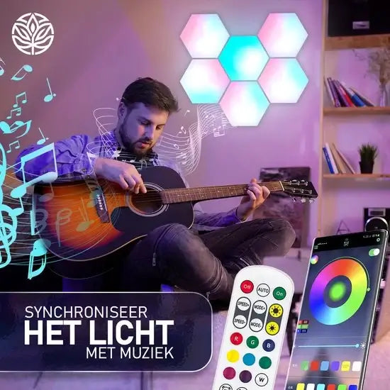 Sanitos Hexagon LED Modules - Flexibele Sfeerverlichting - Multicolor