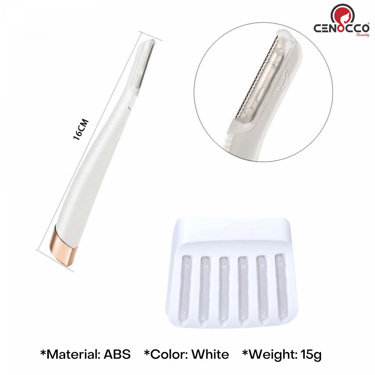 Cenocco Beauty Gezichtsepilator met LED-licht