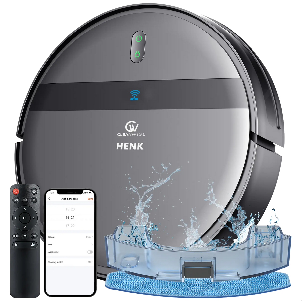 CleanWise Henk - Robotstofzuiger met dweilfunctie - Dweilrobot