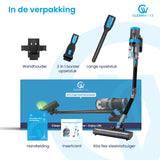 CleanWise Rita Flex Steelstofzuiger - Krachtige Draadloze Steelstofzuiger