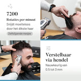 Revahs Clipper One - Professionele Tondeuse voor Mannen - 7200 RPM - LCD Display - RVS messen