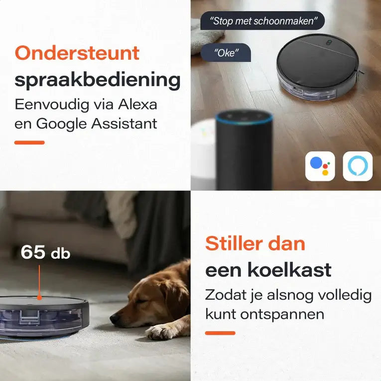 Skoov EcoPulse Robotstofzuiger met Dweilfunctie - Met laad station